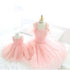 Formal Mother Daughter Matching Dress - Priority Shipping Matching Mom and Daughter Outfits Little Palace Store 12M Pink